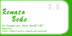 renato beke business card